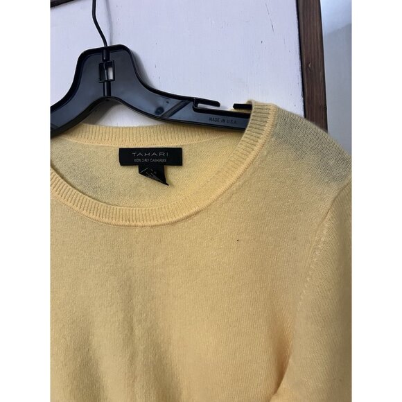 Lot 2 Tahari Sweater Womens L 100% 2 Ply Cashmere  Crewneck Pullover.   V - Picture 3 of 10
